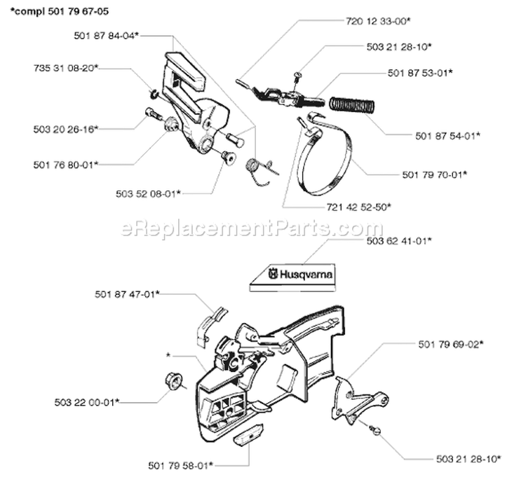 Page C Diagram and Parts List for 42 1994-12 Husqvarna Chainsaw