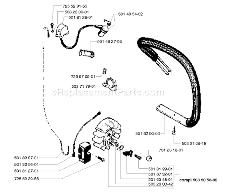 Page E Diagram and Parts List for 42 1994-12 Husqvarna Chainsaw