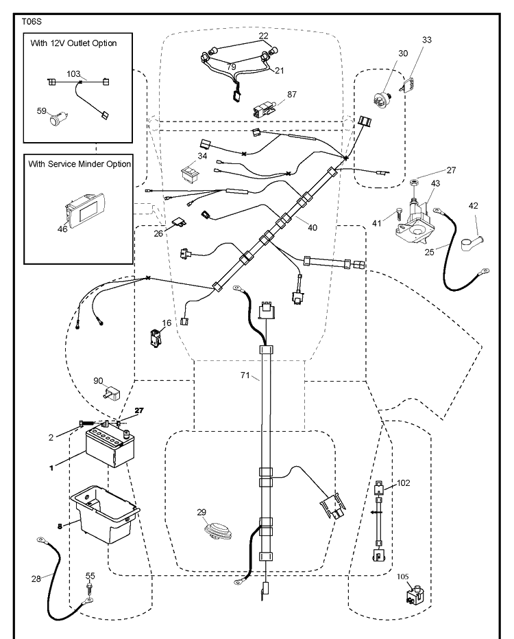 Electrical Diagram and Parts List for YTH21K46 (96043012000)(2010-11) Husqvarna Lawn Tractor