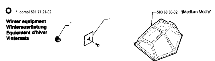 Accessories 2 Diagram and Parts List for 51 19942300001-19982300000 Husqvarna Chainsaw