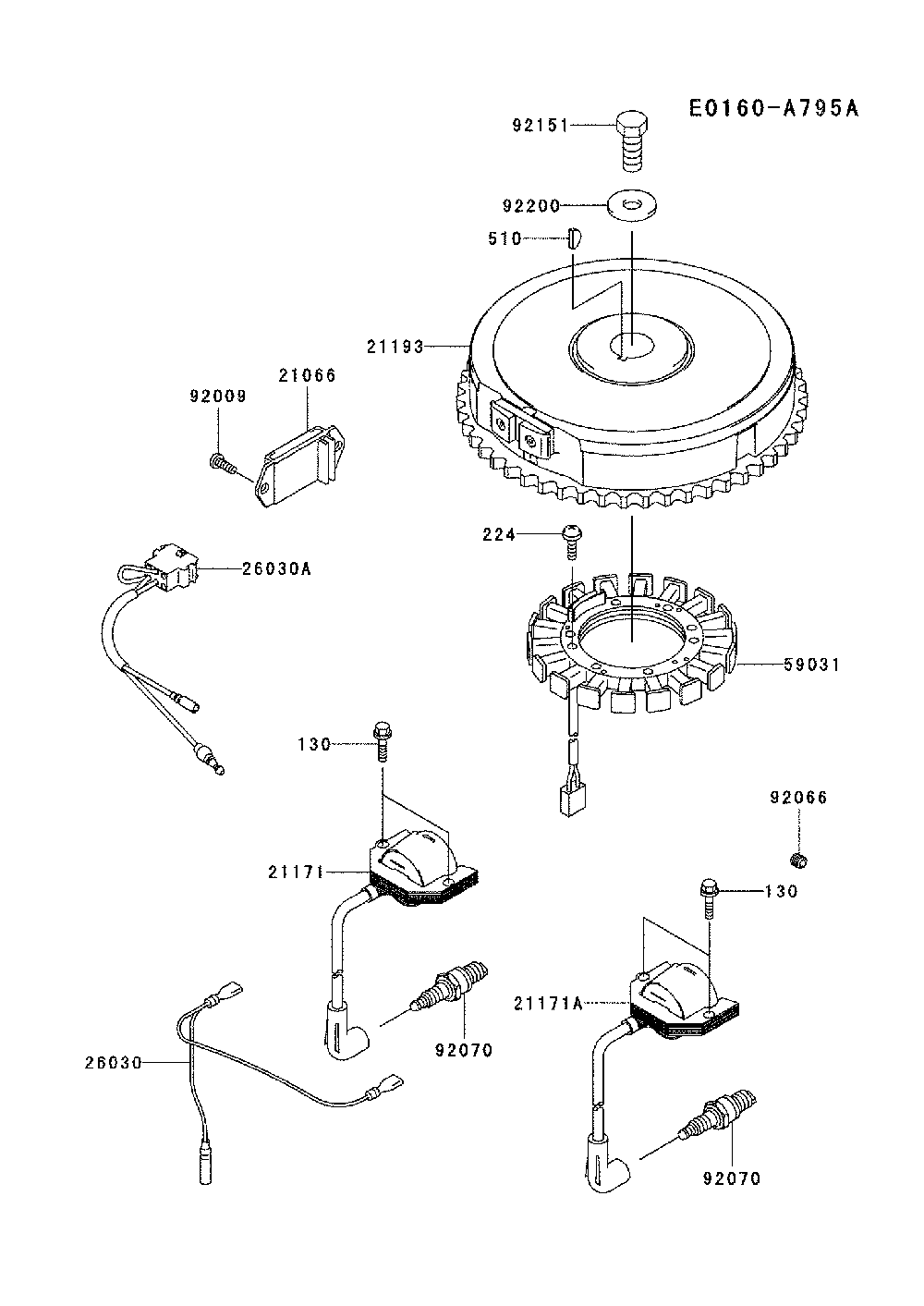 Electric-equipment Diagram and Parts List for YTH1542XP-96013000101  Husqvarna Lawn Tractor