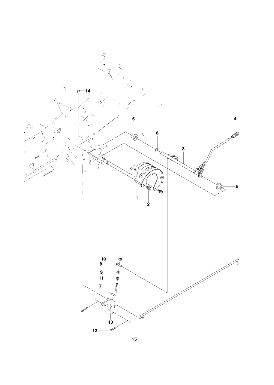 Height Adjustment Diagram and Parts List for R15T (966414201)(2010-07) Husqvarna Lawn Tractor