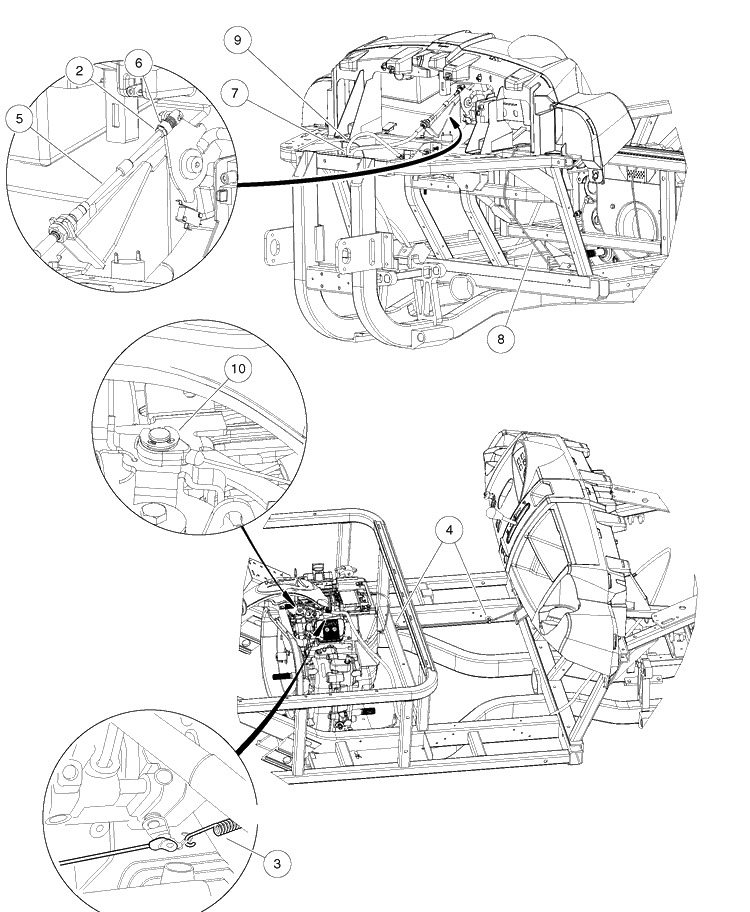 Cables - Kawasaki Gasoline Vehicles Diagram and Parts List for HUV4421GXP 2009 Husqvarna Lawn Tractor