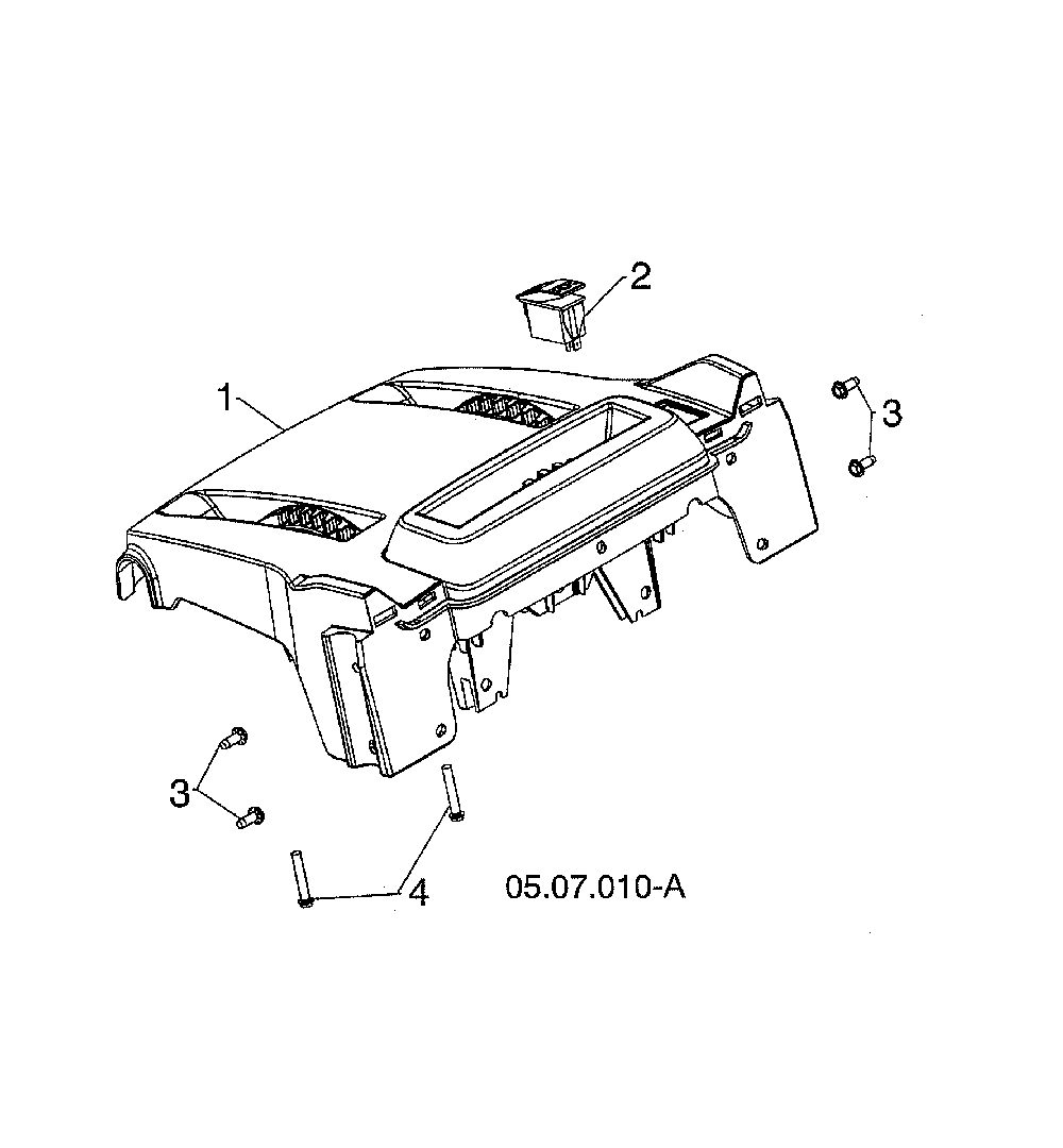 Console base/switch grip Diagram and Parts List for 96193010106  Husqvarna Snow Blower