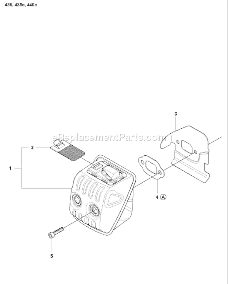Page J Diagram and Parts List for 440E 440 E 2008-05 Husqvarna Chainsaw