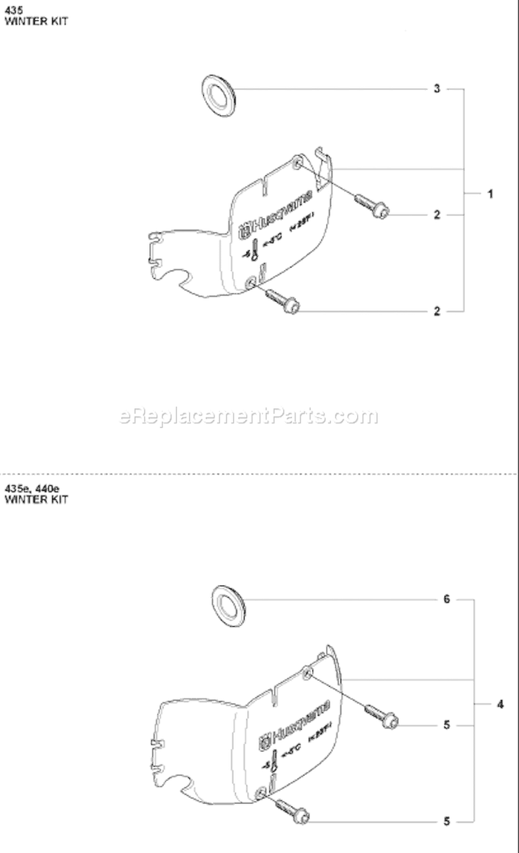 Page L Diagram and Parts List for 440E 440 E 2008-05 Husqvarna Chainsaw