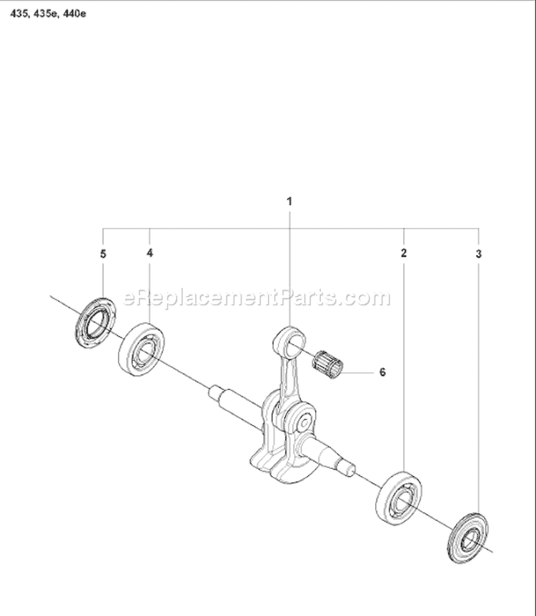 Page E Diagram and Parts List for 440E 440 E 2008-05 Husqvarna Chainsaw