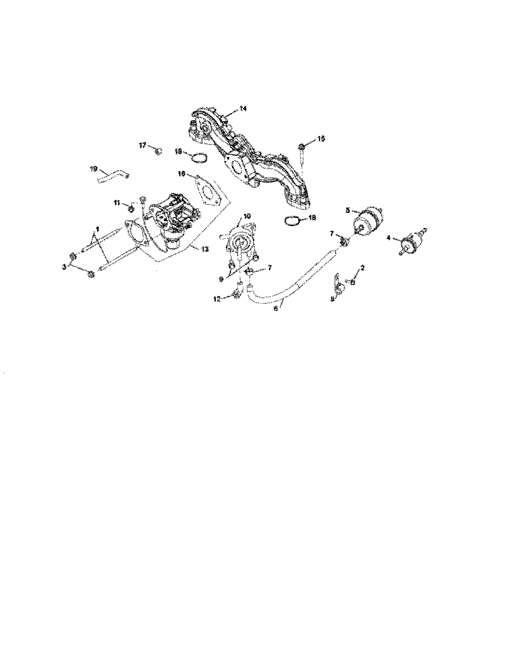 Fuel system Diagram and Parts List for YT48CS-96043022400  Husqvarna Lawn Tractor