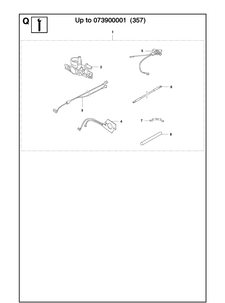 Service Updates Diagram and Parts List for 357XP 20100600001-20111800000 Husqvarna Chainsaw