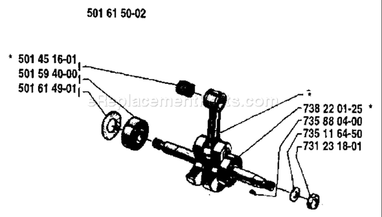 Page E Diagram and Parts List for 44 1983-03 Husqvarna Chainsaw