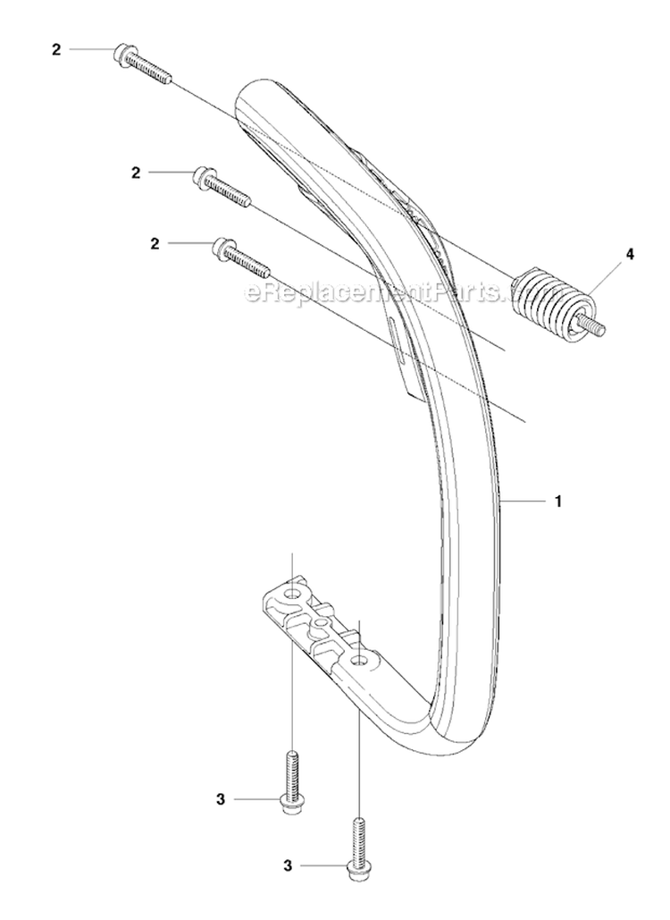 Handle Diagram and Parts List for 450 2010-09 Husqvarna Chainsaw