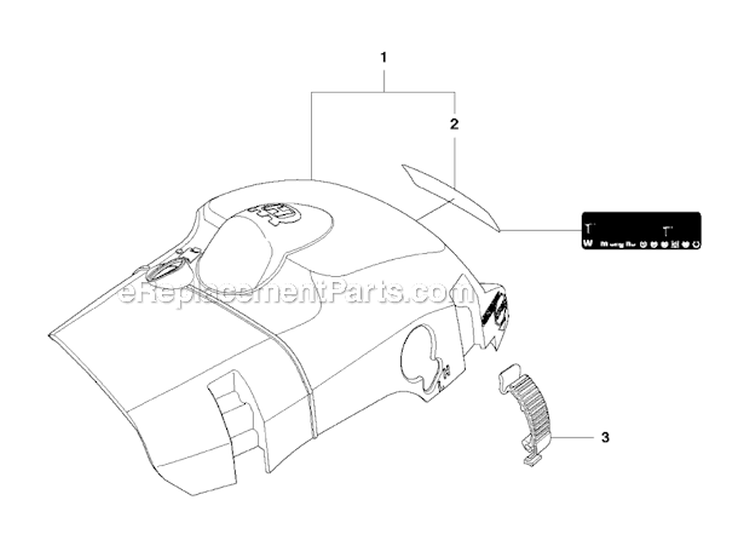 Cylinder Cover Diagram and Parts List for 450 2011-07 Husqvarna Chainsaw