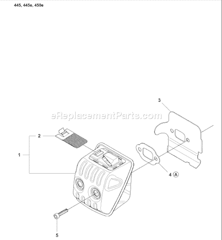 Page L Diagram and Parts List for 445 2007-03 Husqvarna Chainsaw