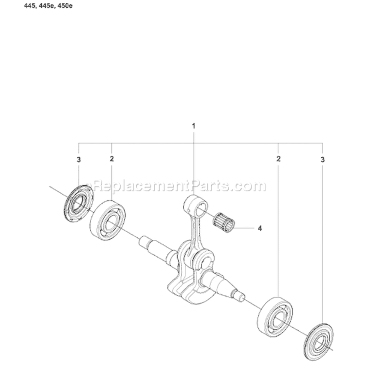 Page G Diagram and Parts List for 445 2007-03 Husqvarna Chainsaw