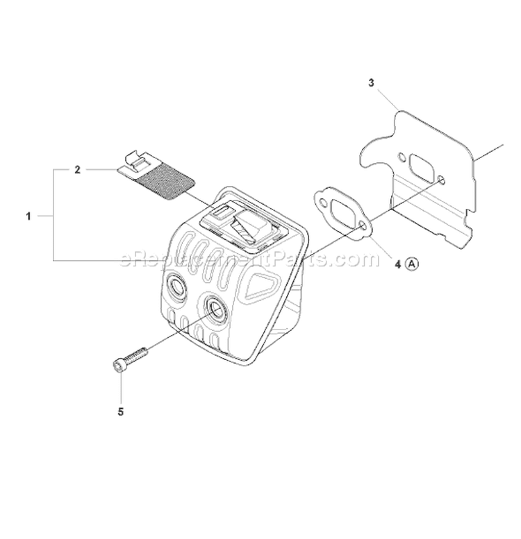 Page K Diagram and Parts List for 445 2007-09 Husqvarna Chainsaw