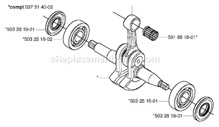 Page F Diagram and Parts List for 455E 455 E 2006-06 Husqvarna Chainsaw