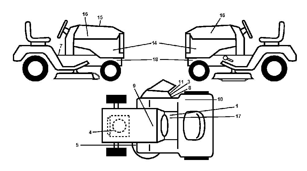 Decals Diagram and Parts List for GTH260TWIN (96041004502)(2008-09) Husqvarna Lawn Tractor