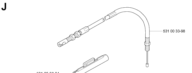 Throttle Controls Diagram and Parts List for 141B 20041400001-Current Husqvarna Leaf Blower / Vacuum