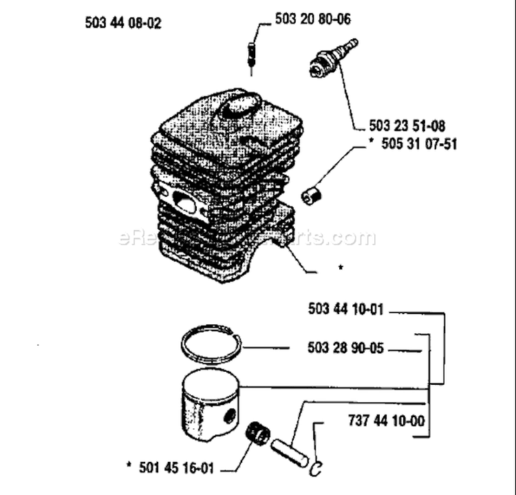 Page I Diagram and Parts List for 45 1991-06 Husqvarna Chainsaw