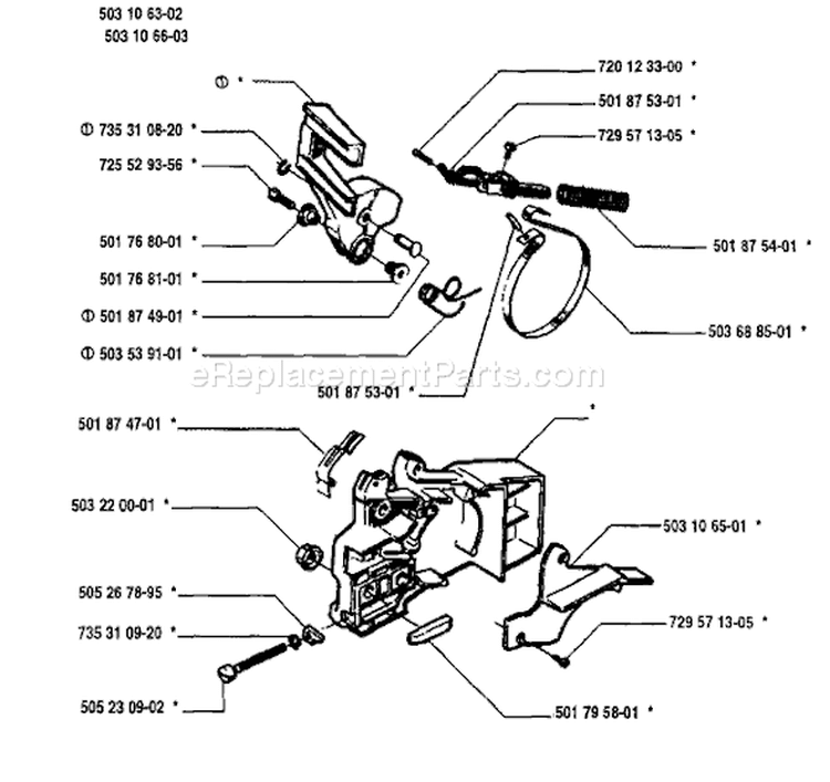 Page C Diagram and Parts List for 40 1995-06 Husqvarna Chainsaw