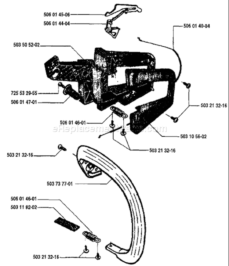 Page F Diagram and Parts List for 40 1995-06 Husqvarna Chainsaw