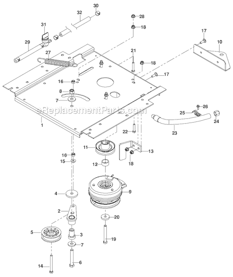 Page C Diagram and Parts List for 460ZX  Husqvarna Lawn Mower