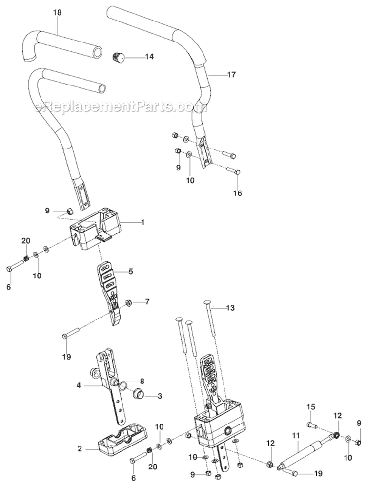 Page D Diagram and Parts List for 460ZX  Husqvarna Lawn Mower