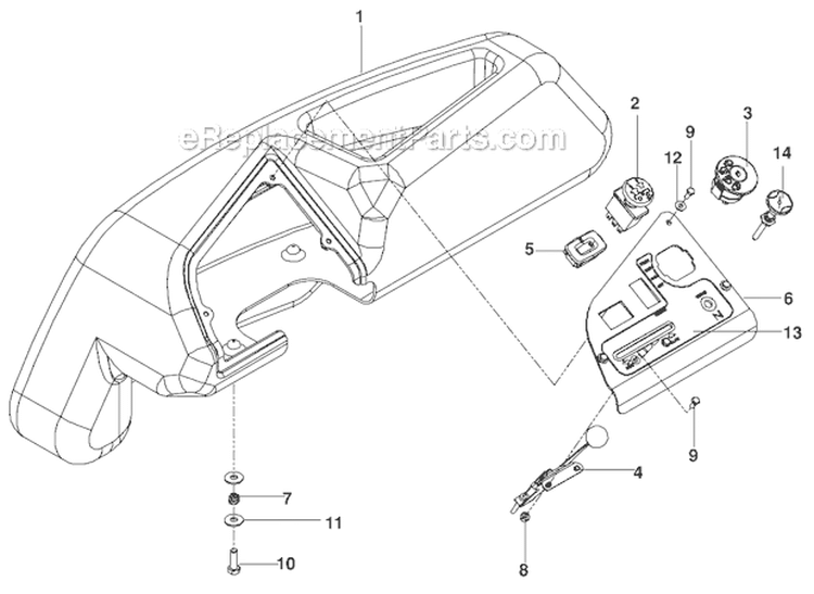Page F Diagram and Parts List for 460ZX  Husqvarna Lawn Mower