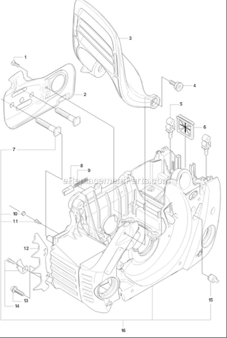 Page J Diagram and Parts List for 460 2011-01 Husqvarna Chainsaw