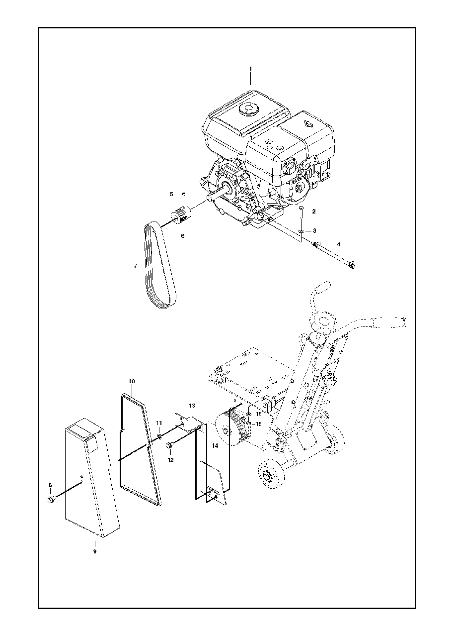 Engine Diagram and Parts List for CG200 2017-10 Husqvarna Sander Grinder