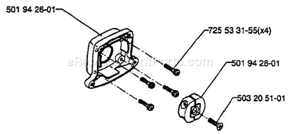 Page C Diagram and Parts List for 26H 1993-01 Husqvarna Trimmer