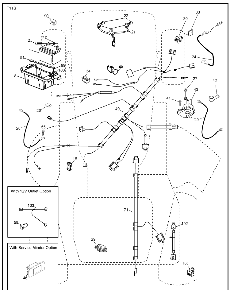 Electrical Diagram and Parts List for YTH2348 (917289570)(2010-04) Husqvarna Lawn Mower