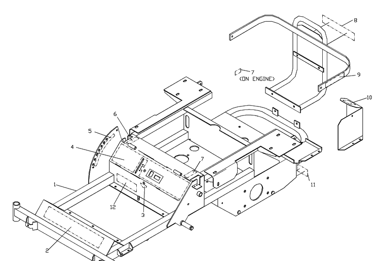 Frame Decals Diagram and Parts List for ZTH4817A (539104701-01)(2000-03) Husqvarna Lawn Mower