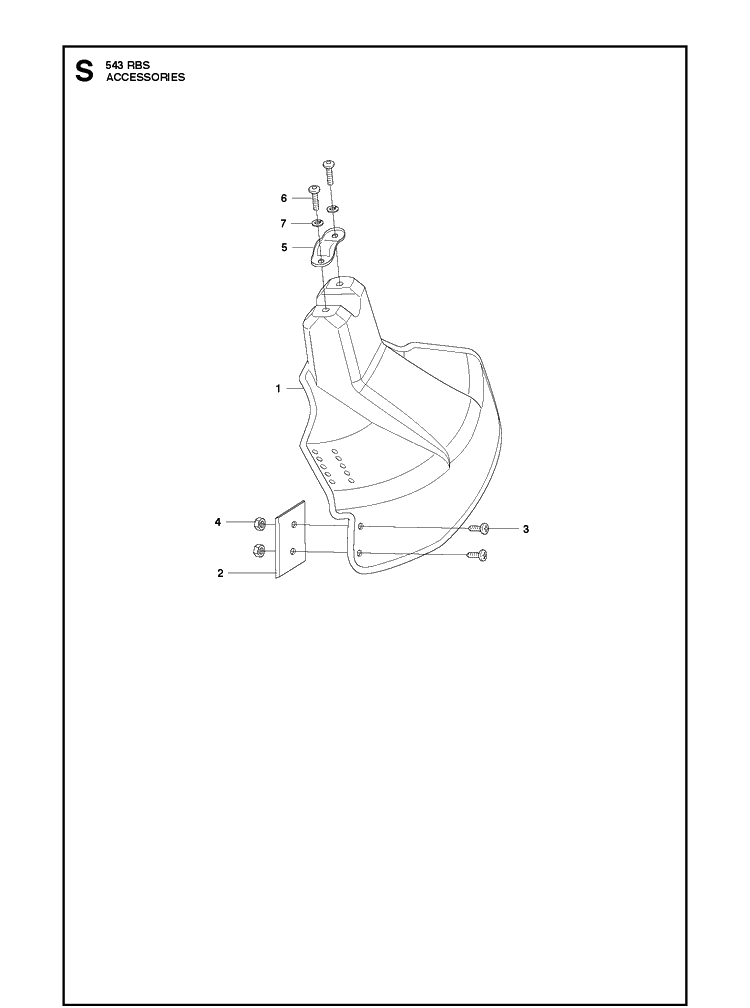 Accessories Diagram and Parts List for 543RBX 20154400001-Current Husqvarna Brush Cutter