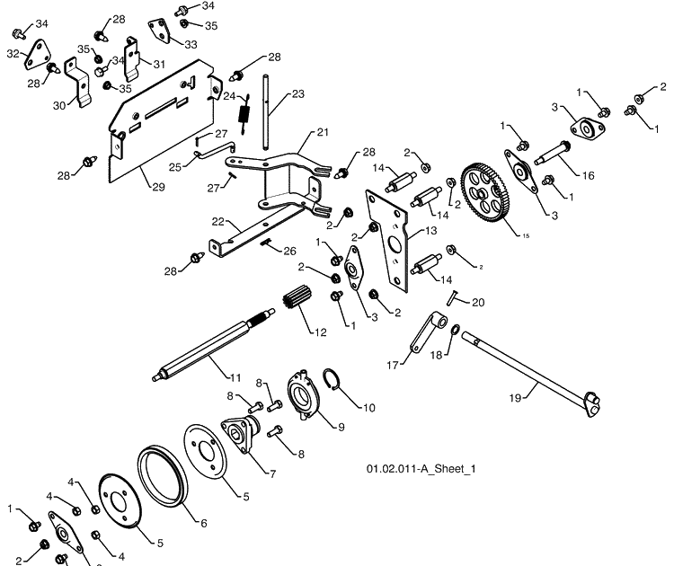 Drive - B Diagram and Parts List for 12524SB (96193004600)(2009-06) Husqvarna Snow Blower