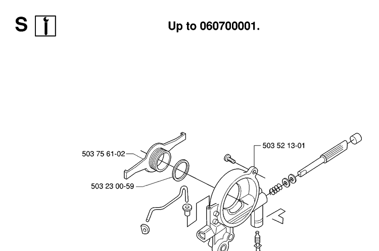 Service Updates Diagram and Parts List for 362XP 20070100001-Current Husqvarna Chainsaw