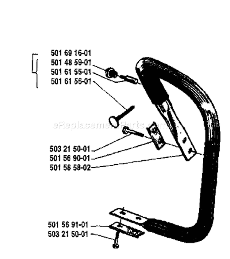 Page E Diagram and Parts List for 480 1981-10 Husqvarna Chainsaw
