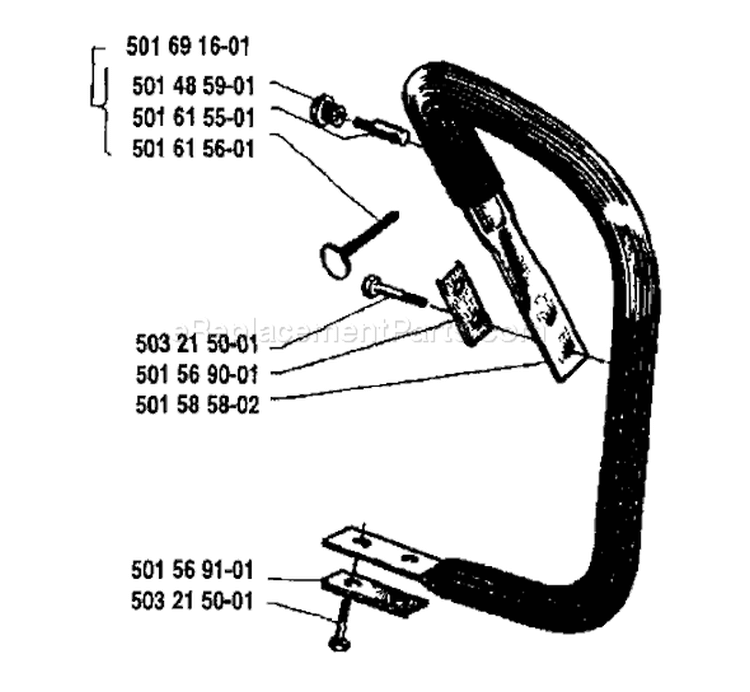 Page E Diagram and Parts List for 480 1987-11 Husqvarna Chainsaw