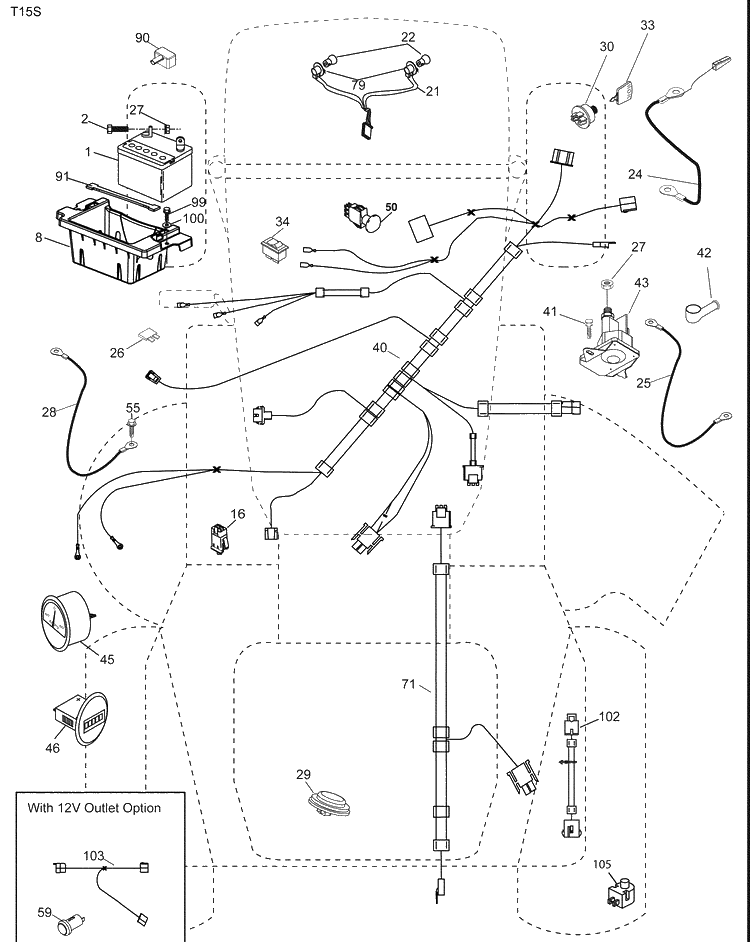 Electrical Diagram and Parts List for 2348LS (96043006400)(2008-11) Husqvarna Lawn Mower