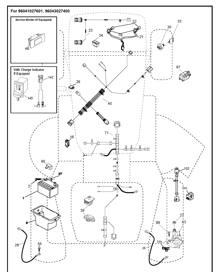 Electrical 2 Diagram and Parts List for YTH20K42  Husqvarna Lawn Tractor