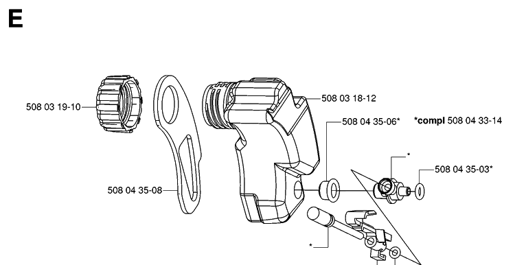 Oil Tank Diagram and Parts List for 317 20061900001-Current Husqvarna Chainsaw