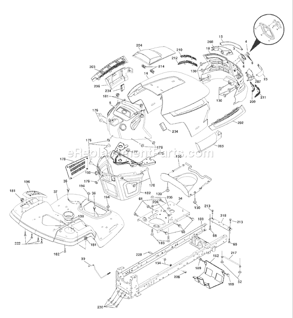 Page A Diagram and Parts List for YTH2246 (96043003700) (2006-11) Husqvarna Lawn Tractor