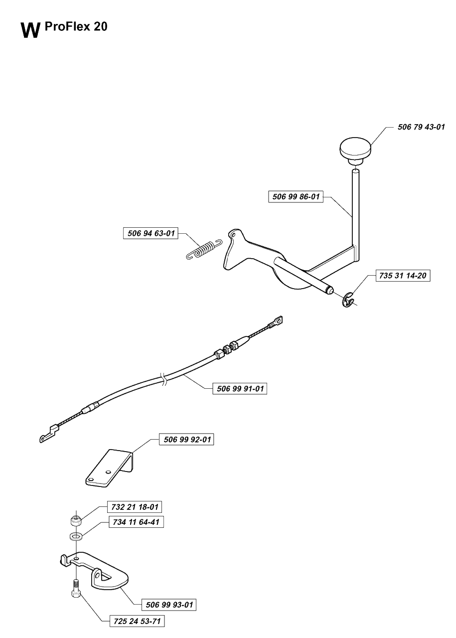 Pedals 2 Diagram and Parts List for PF18 2000-03 Husqvarna Lawn Tractor