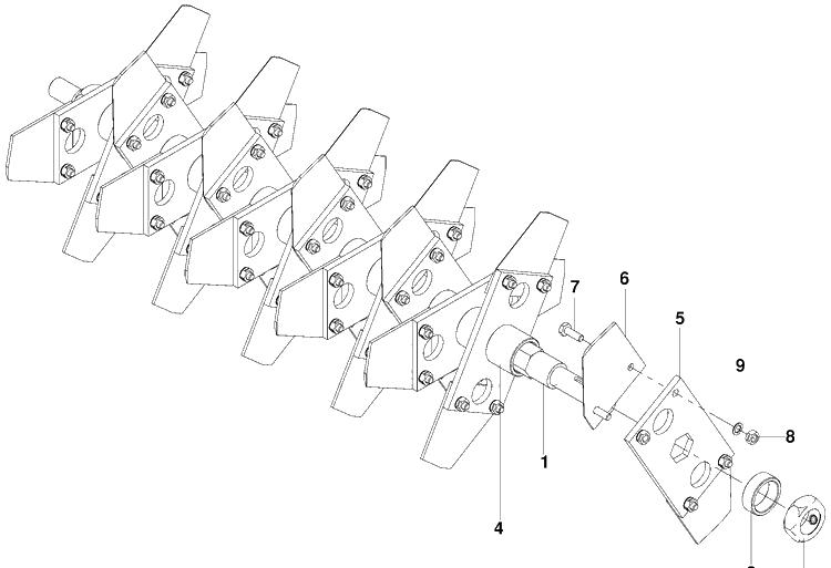 Delta Blade Diagram and Parts List for DTF226 (966068501)(2009-09) Husqvarna Seeder