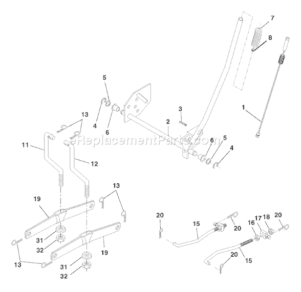 Page G Diagram and Parts List for YTH1842 (96013000201) (2005-01) Husqvarna Lawn Tractor