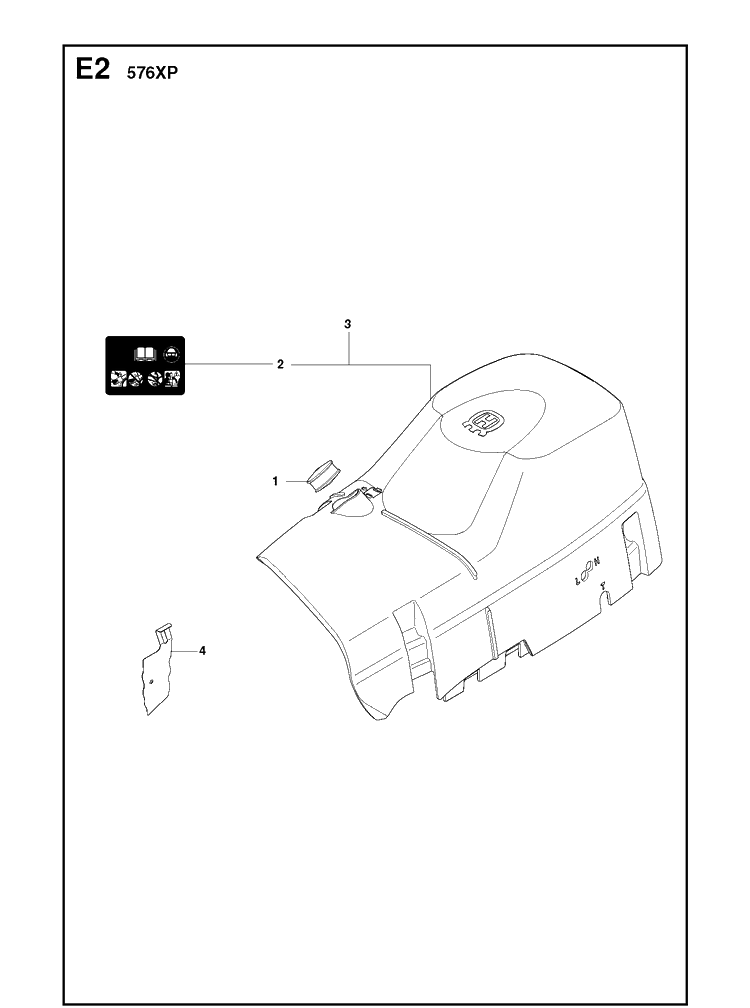 Cylinder Cover Diagram and Parts List for 576XP 20090100001-Current Husqvarna Chainsaw