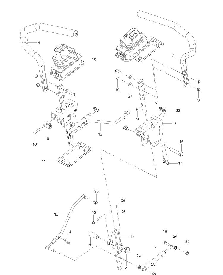 Steering Diagram and Parts List for Z242F (96795380300)(2018-10) Husqvarna Lawn Mower