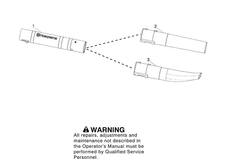 Blower Tube Diagram and Parts List for 125BX 2008-10 Husqvarna Leaf Blower / Vacuum