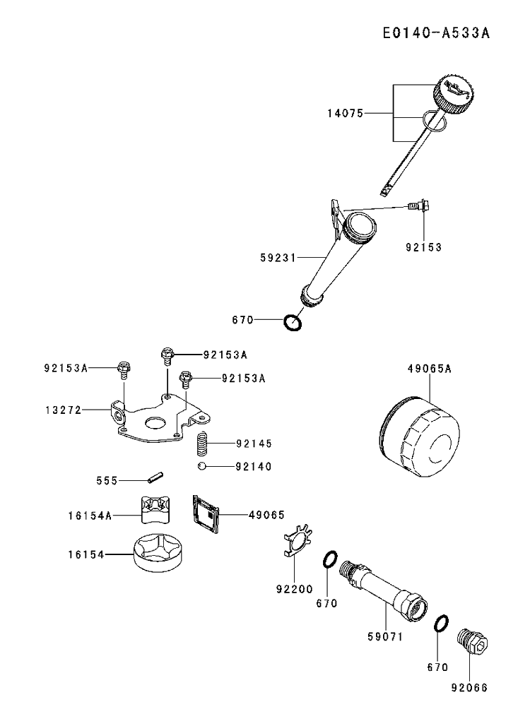 Lubrication Diagram and Parts List for FX691V-BS50 2017-09 Husqvarna Engine
