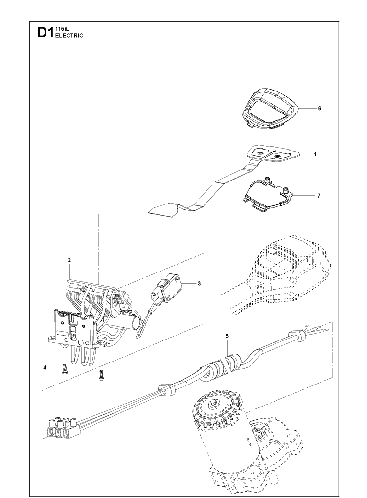 Electrical 2 Diagram and Parts List for 115IL  Husqvarna Edger